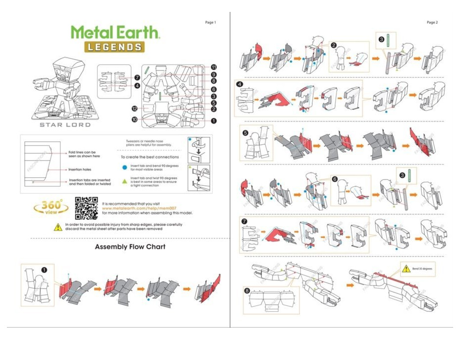 METAL EARTH 3D puzzle Strážci Galaxie: Star-Lord