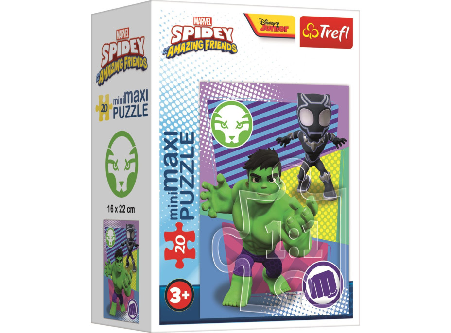 TREFL Displej Puzzle Spidey a jeho úžasní přátelé 20 dílků (24 ks)