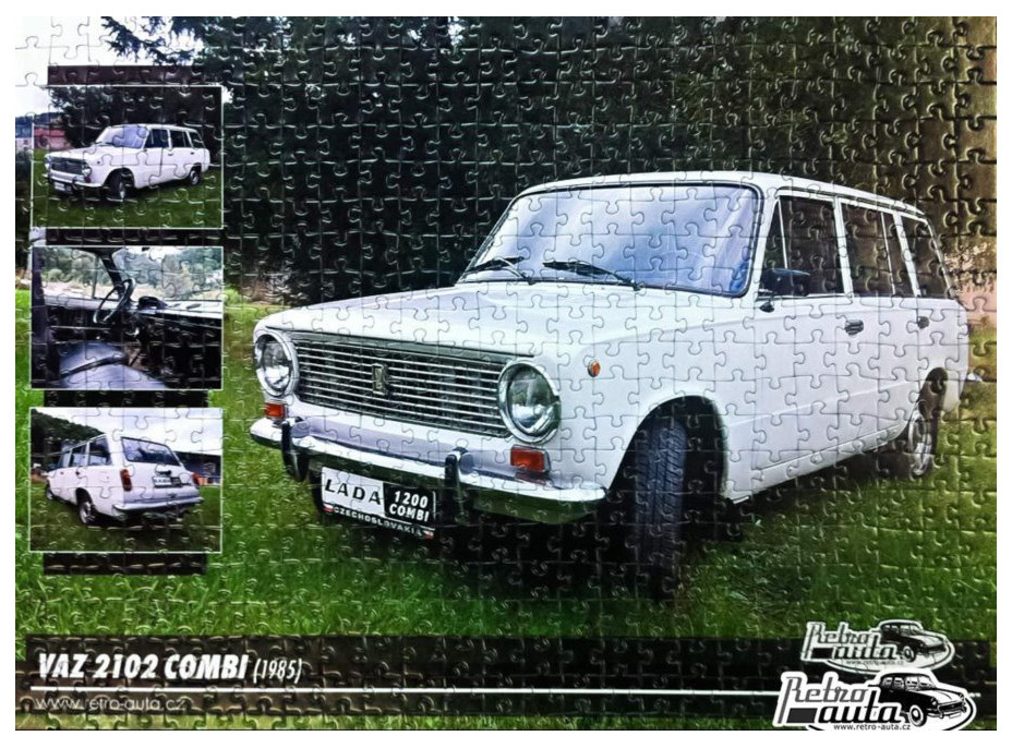 RETRO-AUTA Puzzle č. 5 VAZ 2102 Combi (1985) 500 dílků