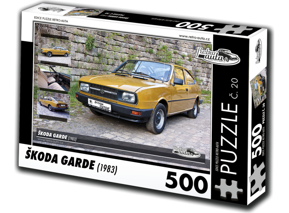 RETRO-AUTA Puzzle č. 20 Škoda Garde (1983) 500 dílků