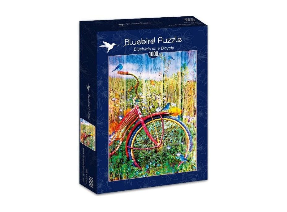 BLUEBIRD Puzzle Modří ptáčci na kole 1000 dílků