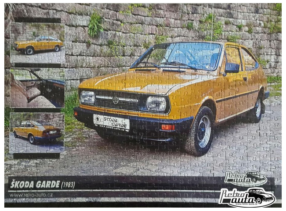 RETRO-AUTA Puzzle č. 20 Škoda Garde (1983) 500 dílků