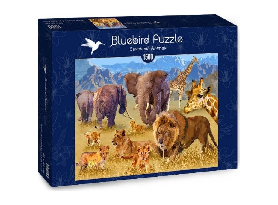 BLUEBIRD Puzzle Zvířata za savany 1500 dílků