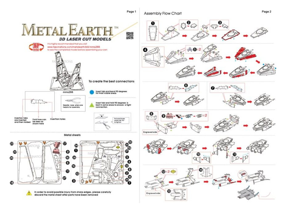 METAL EARTH 3D puzzle Star Wars: Kylo Ren's Command Shuttle