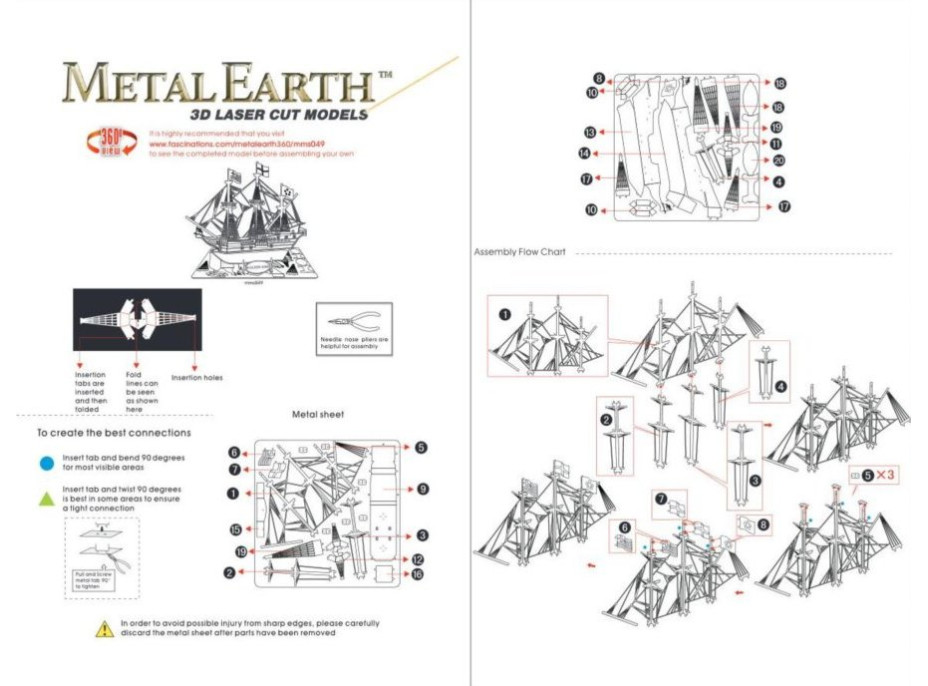 METAL EARTH 3D puzzle Loď Golden Hind