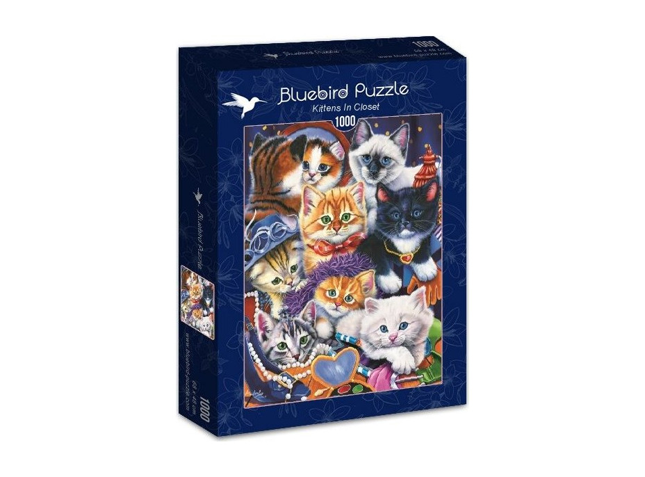 BLUEBIRD Puzzle Koťata ve skříni 1000 dílků