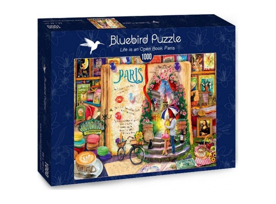 BLUEBIRD Puzzle Život je otevřená kniha: Paříž 1000 dílků