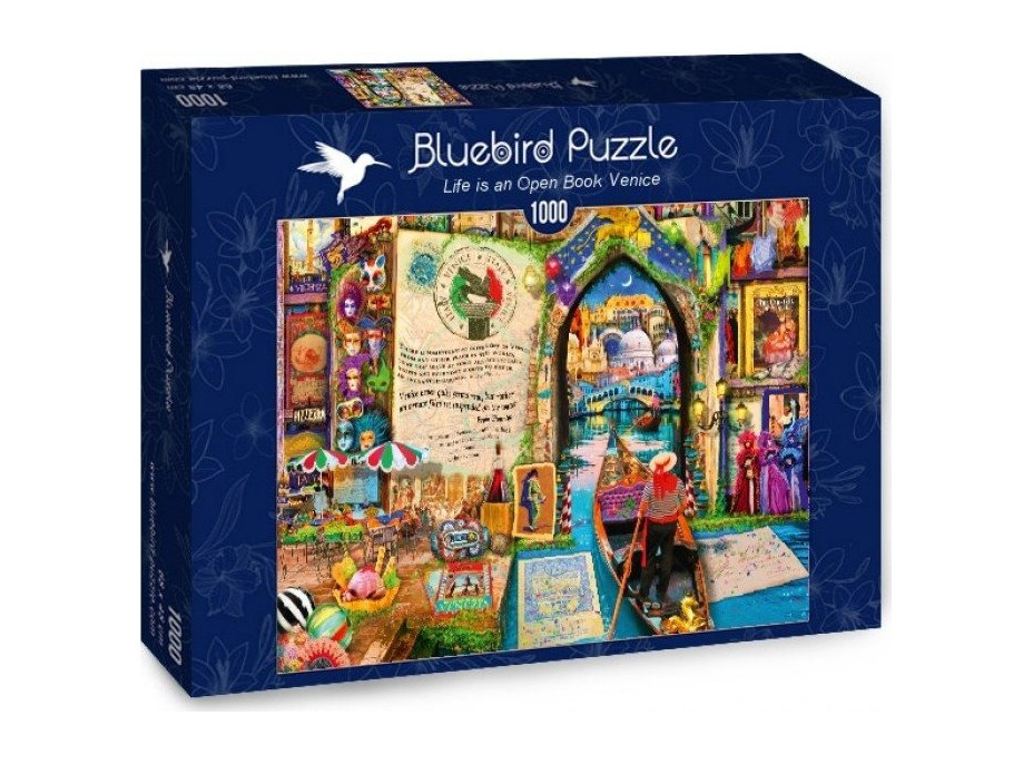 BLUEBIRD Puzzle Život je otevřená kniha: Benátky 1000 dílků