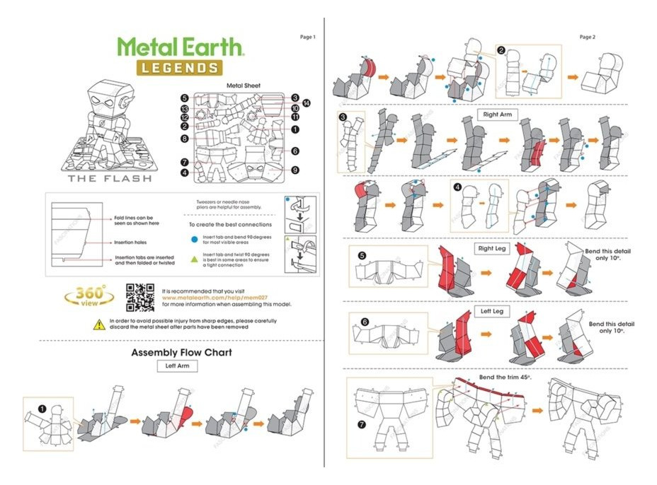 METAL EARTH 3D puzzle Justice League: The Flash figurka