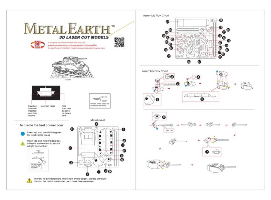 METAL EARTH 3D puzzle Tank M4 Sherman