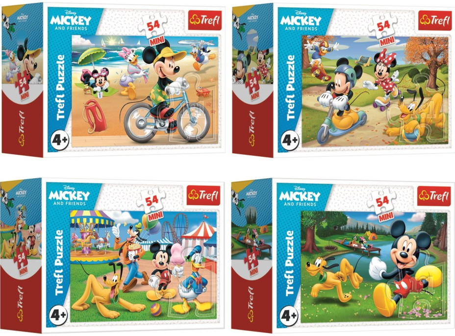 TREFL Displej Puzzle Mickey Mouse: Kouzelný den 54 dílků (40 ks)