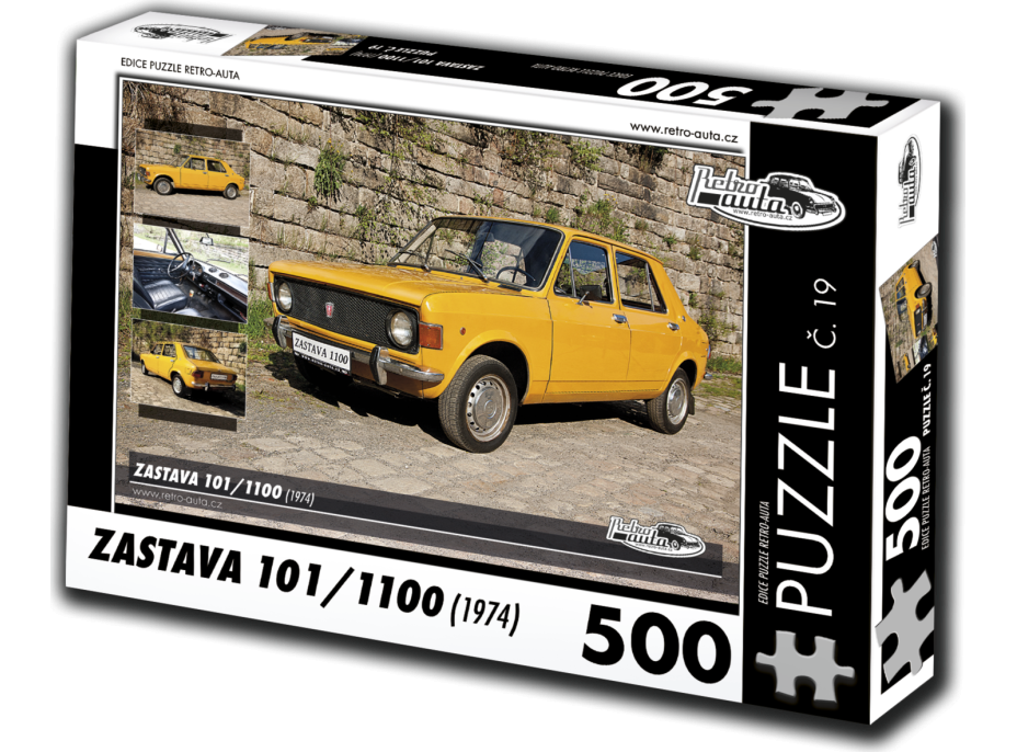 RETRO-AUTA Puzzle č. 19 Zastava 101,1100 (1974) 500 dílků