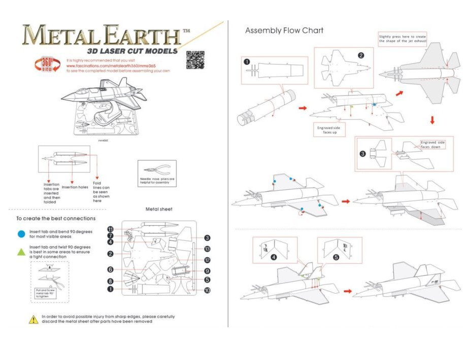 METAL EARTH 3D puzzle Stíhací letoun F-35 Lightning II