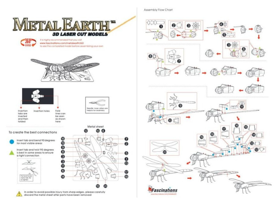 METAL EARTH 3D puzzle Vážka