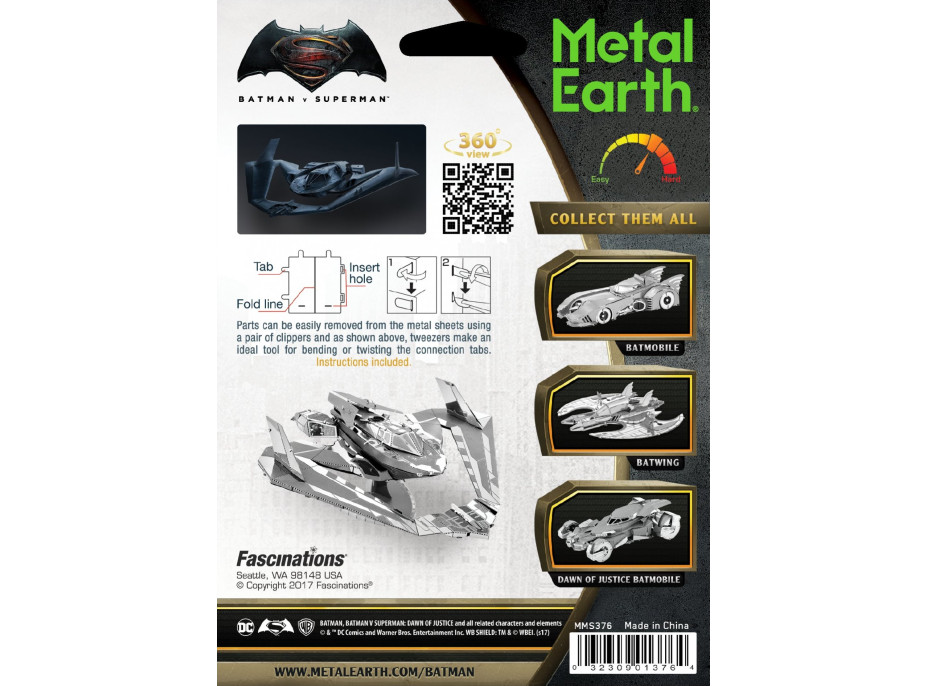 METAL EARTH 3D puzzle Batman vs. Superman: Batwing