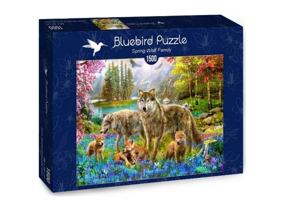 BLUEBIRD Puzzle Vlčí smečka na jaře 1500 dílků