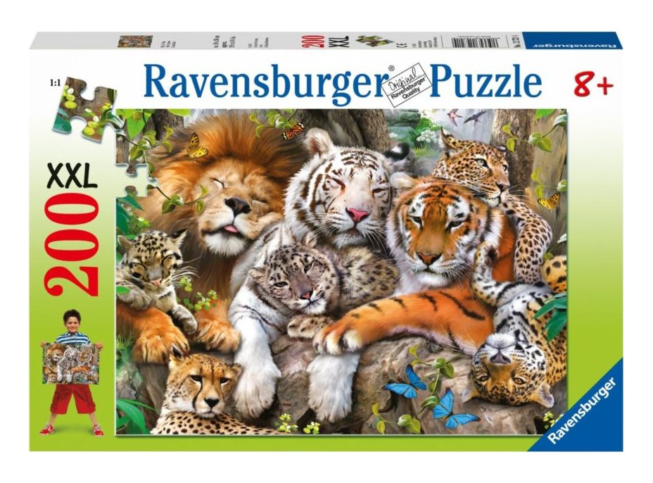 RAVENSBURGER Puzzle Kočičí zdřímnutí XXL 200 dílků