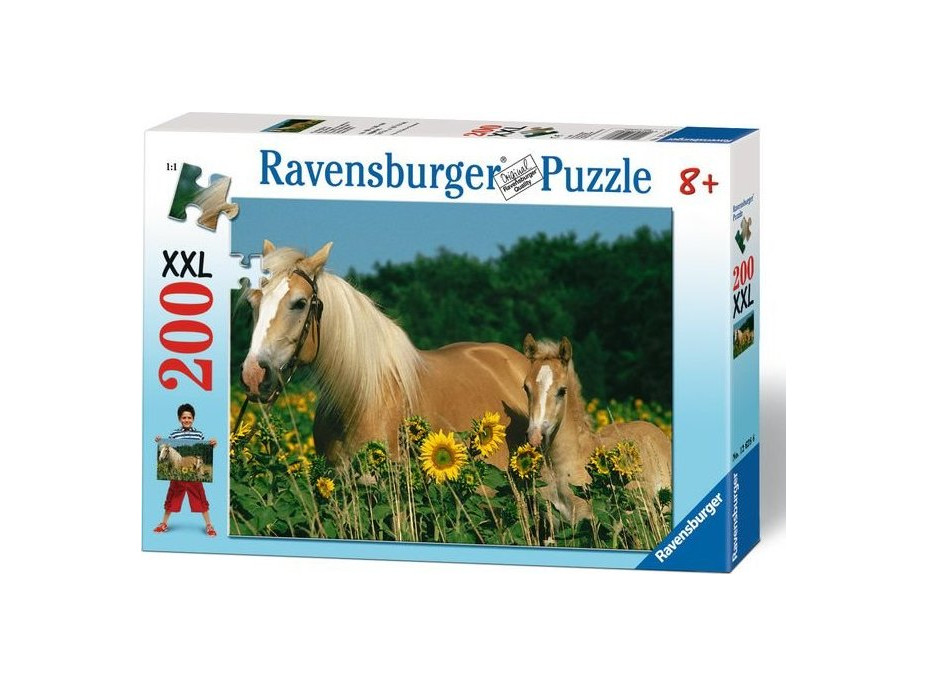 RAVENSBURGER Puzzle Koňské štěstí XXL 200 dílků