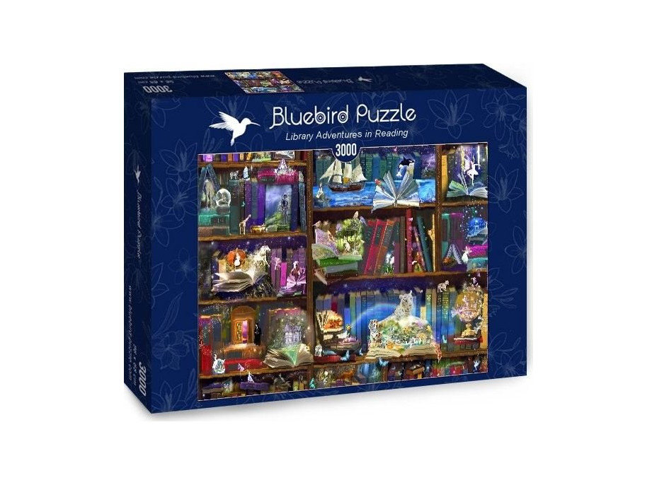 BLUEBIRD Puzzle Knihovna dobrodružství 3000 dílků