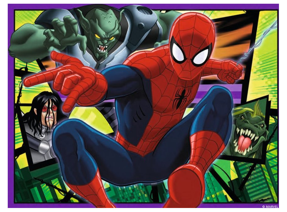 RAVENSBURGER Puzzle Spiderman 4v1 (12,16,20,24 dílků)