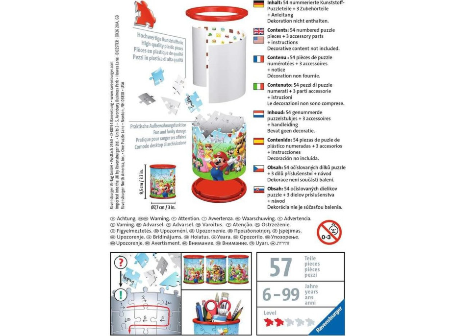 RAVENSBURGER 3D puzzle stojan: Super Mario 54 dílků