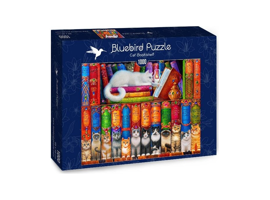 BLUEBIRD Puzzle Kočičí knihovna 1000 dílků