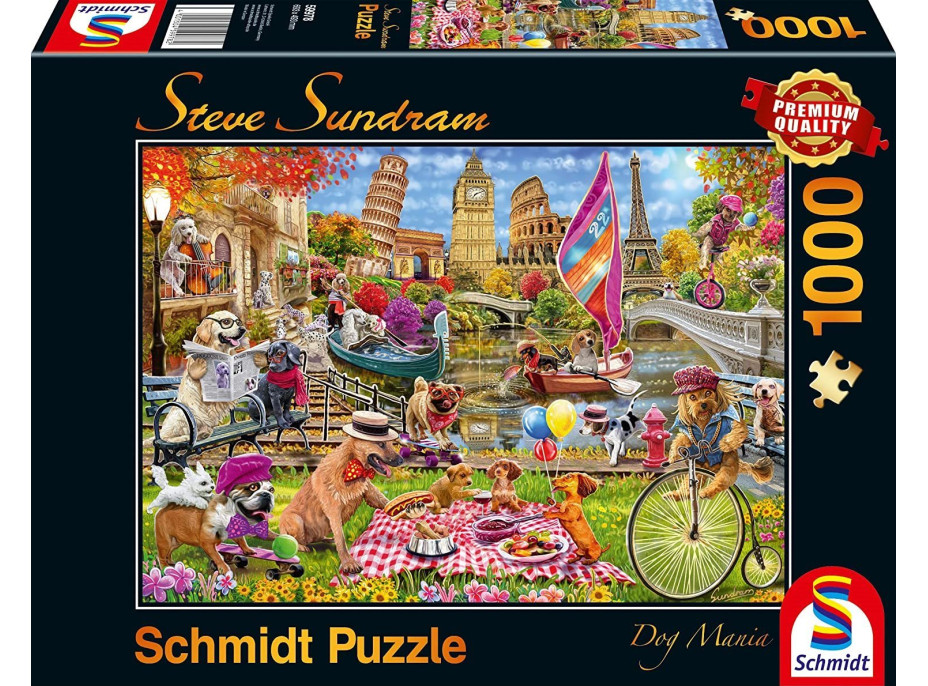 SCHMIDT Puzzle Psí mánie 1000 dílků