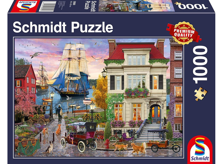 SCHMIDT Puzzle Loď v přístavu 1000 dílků