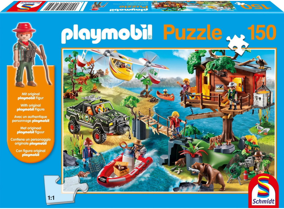 SCHMIDT Puzzle Playmobil Domek na stromě 150 dílků + figurka Playmobil