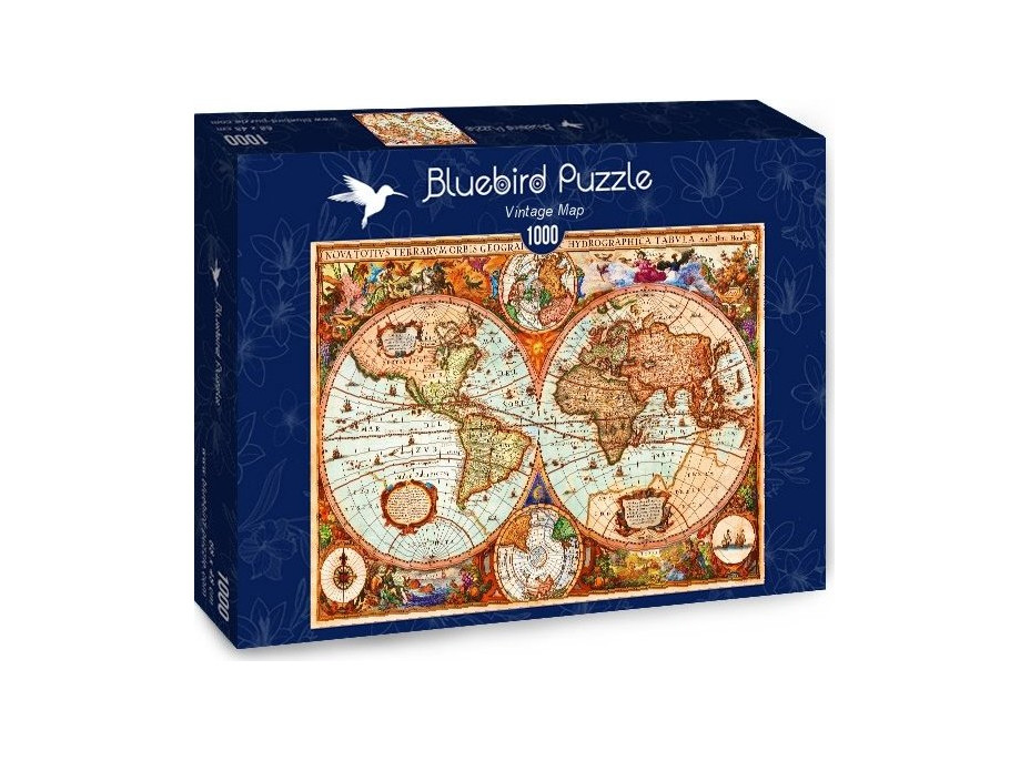 BLUEBIRD Puzzle Historická mapa 1000 dílků