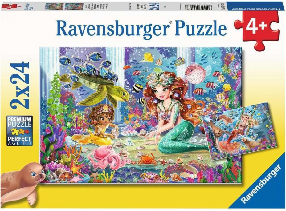 RAVENSBURGER Puzzle Mořské panny 2x24 dílků