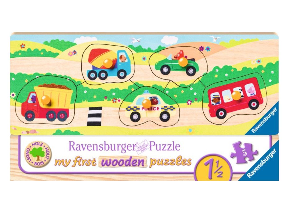 RAVENSBURGER Dřevěná vkládačka Dopravní prostředky