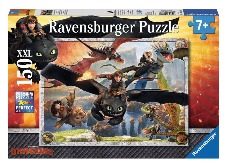 RAVENSBURGER Puzzle Jak vycvičit draka: Dobří draci XXL 150 dílků