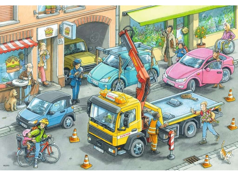 RAVENSBURGER Puzzle Popeláři a odtahový vůz 2x24 dílků