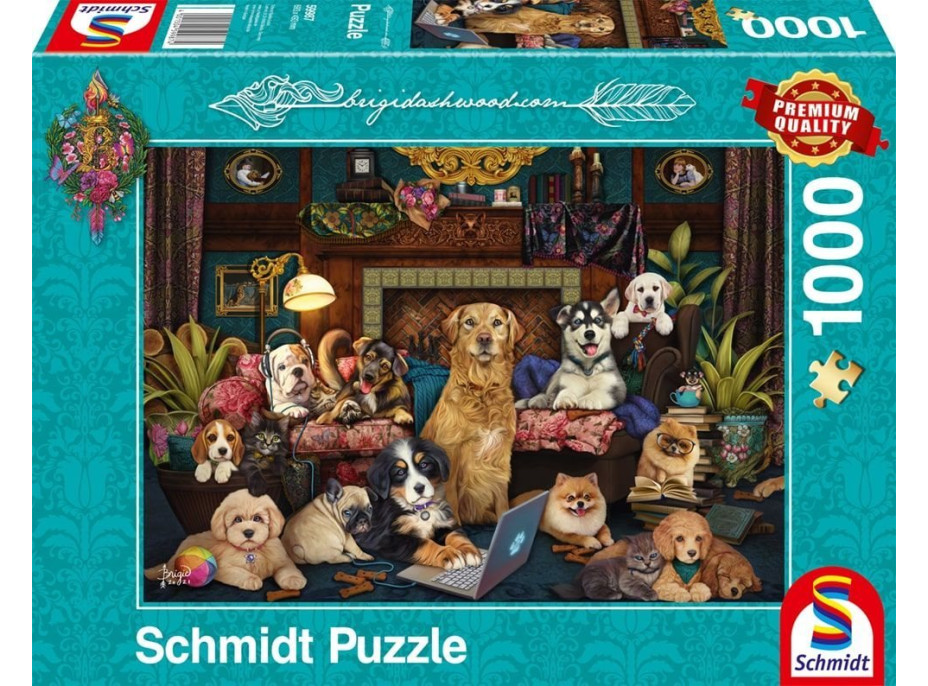 SCHMIDT Puzzle Pozoruhodný večer v salónku 1000 dílků