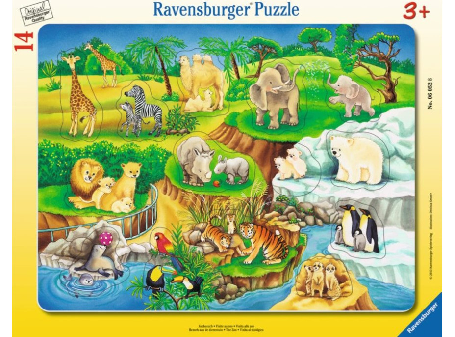 RAVENSBURGER Vkládačka Návštěva v ZOO 14 dílků