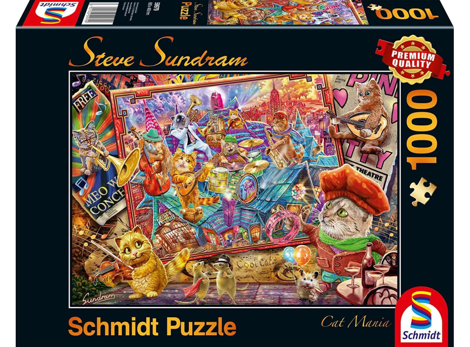 SCHMIDT Puzzle Kočičí mánie 1000 dílků