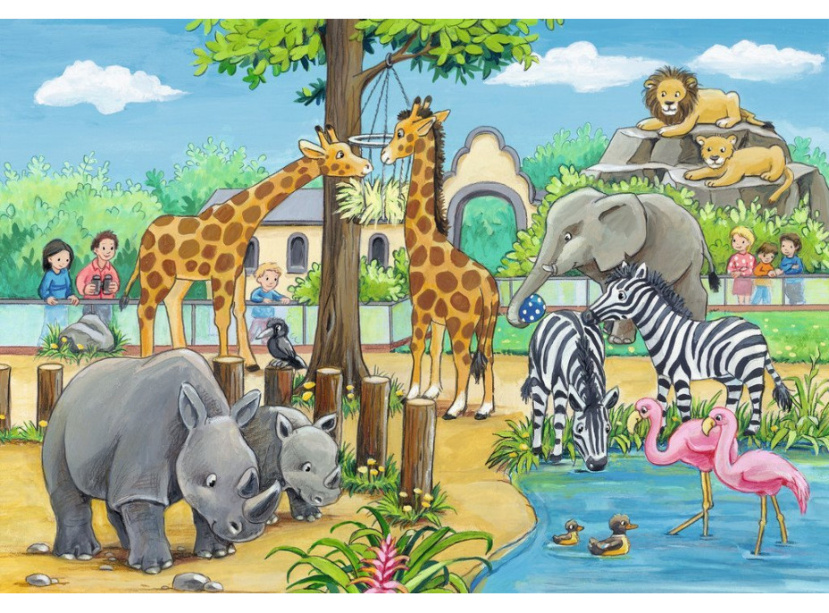 RAVENSBURGER Puzzle Vítejte v Zoo 2x24 dílků