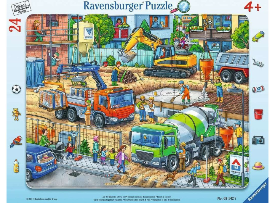 RAVENSBURGER Puzzle Na staveništi 24 dílků