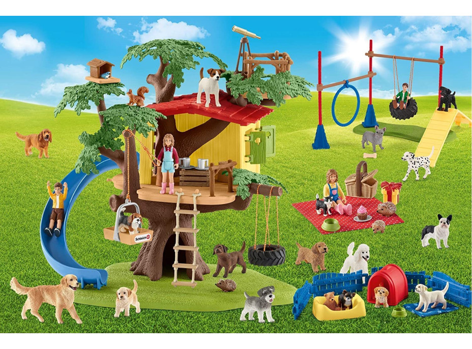 SCHMIDT Puzzle Schleich Šťastní pejsci 40 dílků + figurka Schleich