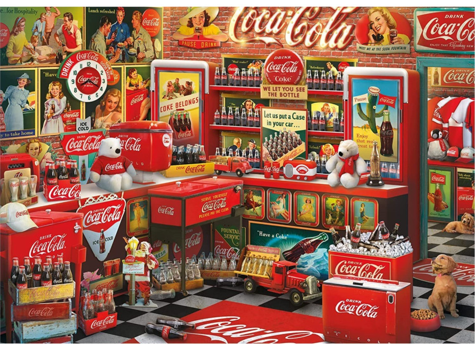 SCHMIDT Puzzle Coca Cola Nostalgický obchod 1000 dílků