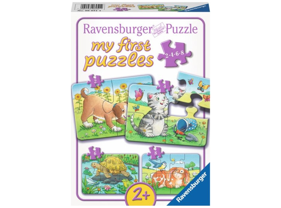 RAVENSBURGER Moje první puzzle Domácí mazlíčci 4v1 (2,4,6,8 dílků)