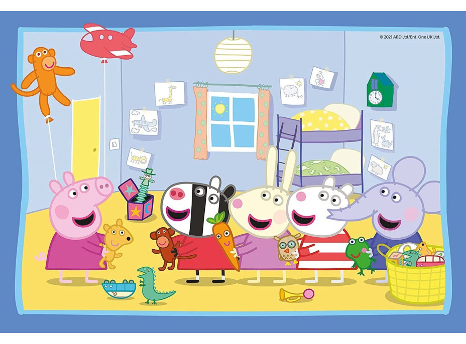 RAVENSBURGER Puzzle Prasátko Peppa: Pepino dobrodružství 2x12 dílků