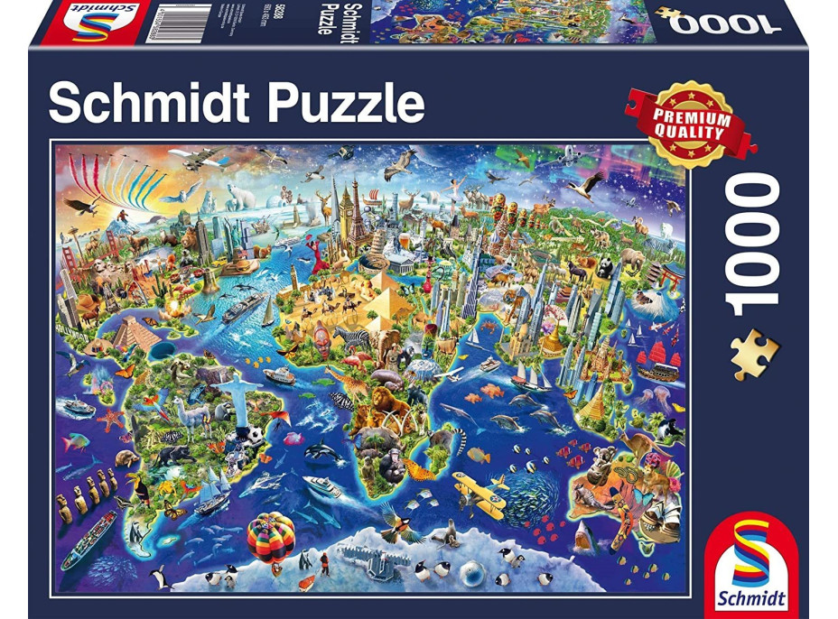 SCHMIDT Puzzle Objevuj svět 1000 dílků