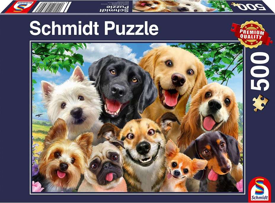 SCHMIDT Puzzle Psí selfie 500 dílků