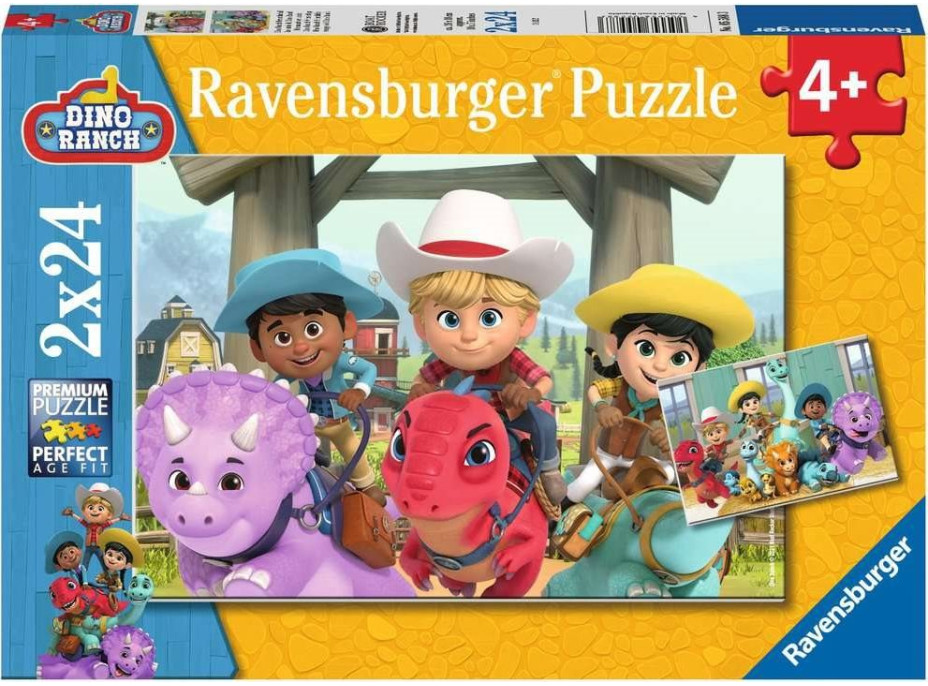 RAVENSBURGER Puzzle Dino Ranch 2x24 dílků