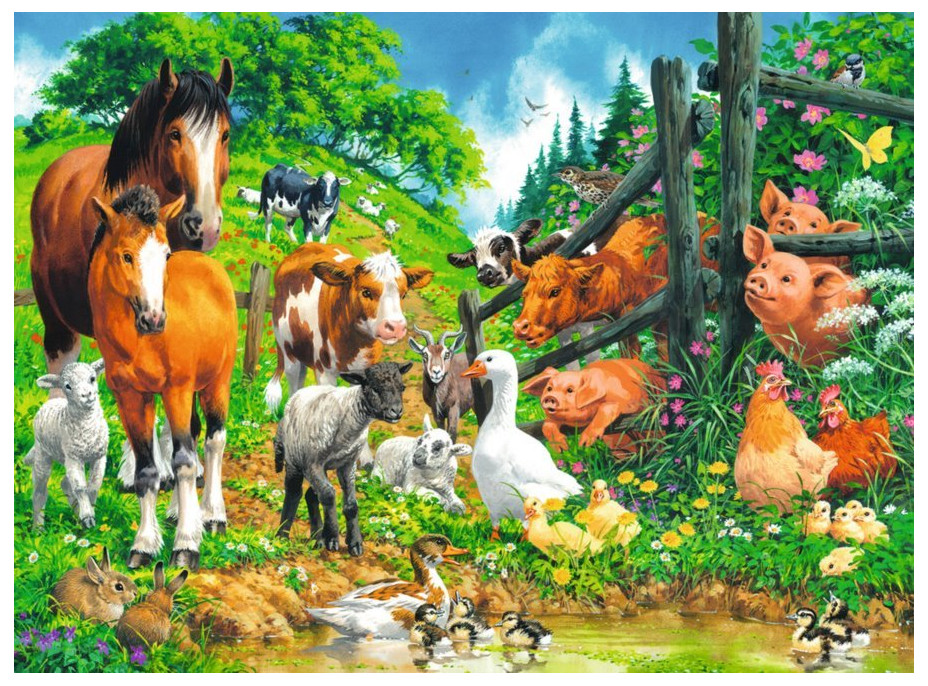 RAVENSBURGER Puzzle Zvířátka XXL 100 dílků