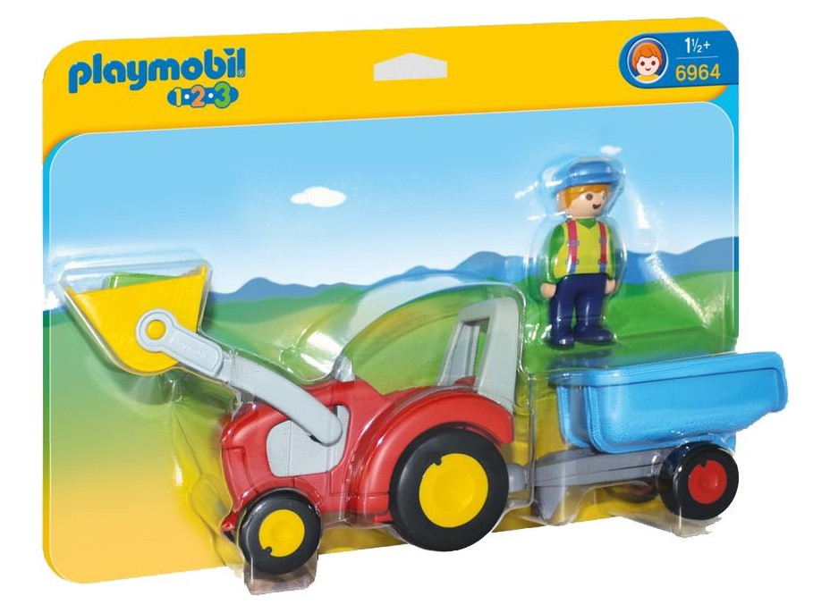 PLAYMOBIL® 1.2.3 6964 Traktor s přívěsem