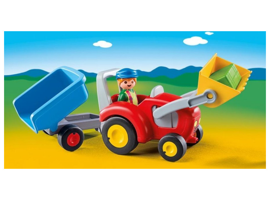 PLAYMOBIL® 1.2.3 6964 Traktor s přívěsem