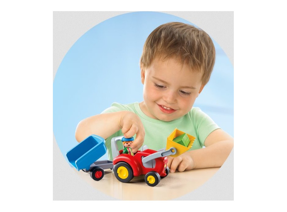 PLAYMOBIL® 1.2.3 6964 Traktor s přívěsem